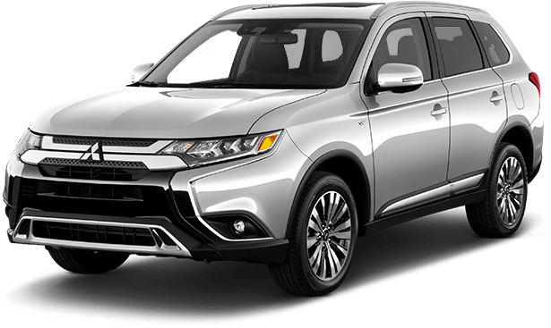 Plug-in hybrid Mitsubishi Outlander available for private hire or Uber rental in London.